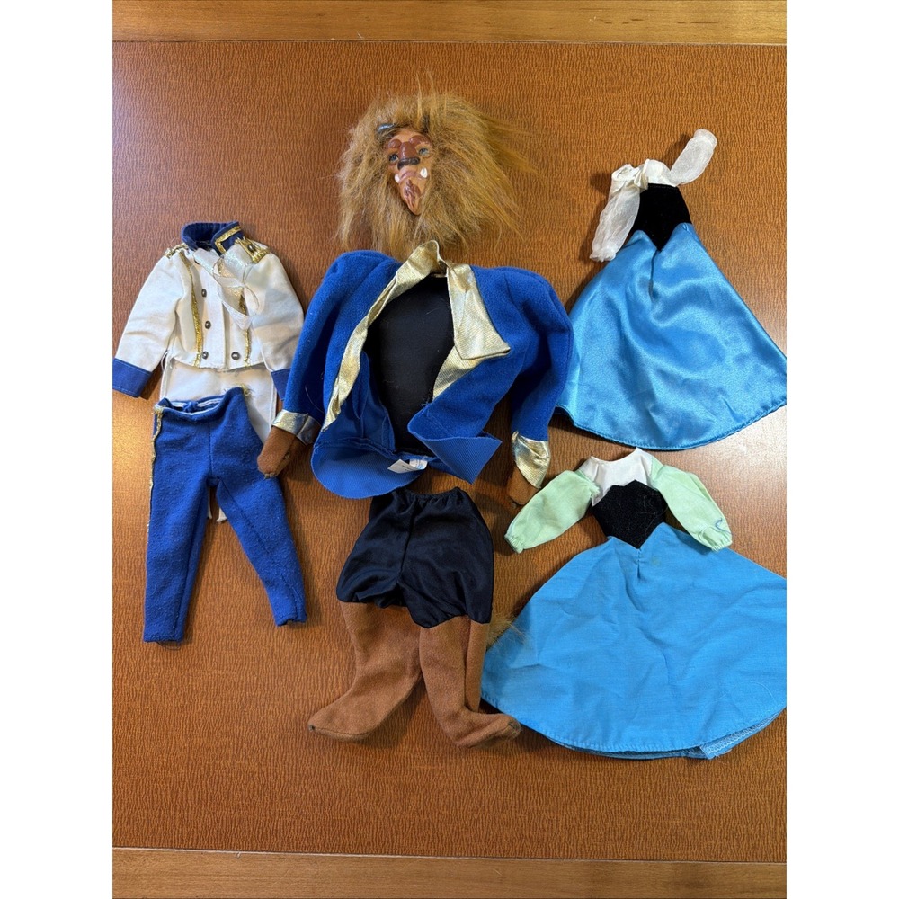 Vtg Disney Classic Beauty & the Beast 90's Mattel Outfits Lot